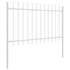 vidaXL Garden Fence White 5.58 x 3.28 ft Powder-coated Steel