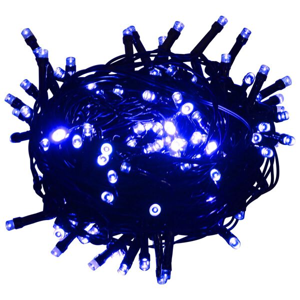 vidaXL LED String Blue Polyvinylchloride (PVC), copper Extra Long