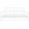 vidaXL Bed Frame White Steel 76 x 80 in Bed Frame Rectangular