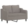 vidaXL Sofa Set Taupe Fabric (100% polyester), Metal, Textilene, Plywood