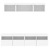 vidaXL 5 Piece TV Wall Units with LED White Engineered Wood