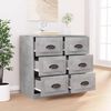 vidaXL Sideboard Concrete Gray Engineered Wood Small Sideboard