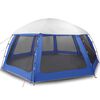 vidaXL Pool Tent with Removable Fly & Mesh Walls Azure Blue 240.9x240.9"