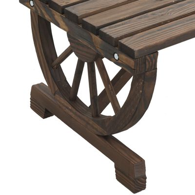 vidaXL Patio Bench 2-Seater Solid Wood Fir