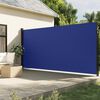 vidaXL Retractable Side Awning Blue Steel 78.7 x 196.9 in Retractable
