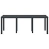 vidaXL Garden Dining Table Anthracite 78.74 x 39.37 x 28.74 in
