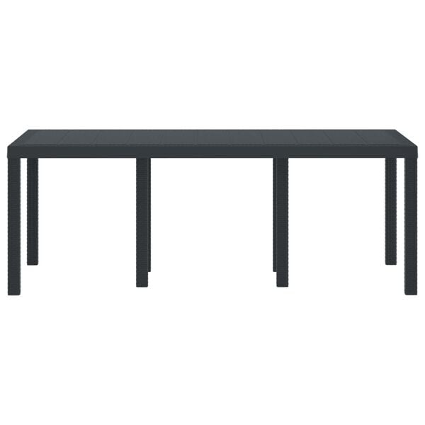 vidaXL Garden Dining Table Anthracite 78.74 x 39.37 x 28.74 in