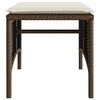 vidaXL Patio Sofa 2-Seater with Table and Stools Brown Poly Rattan