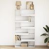 vidaXL Bookcase White 39.4x13.0x73.8" Engineered Wood