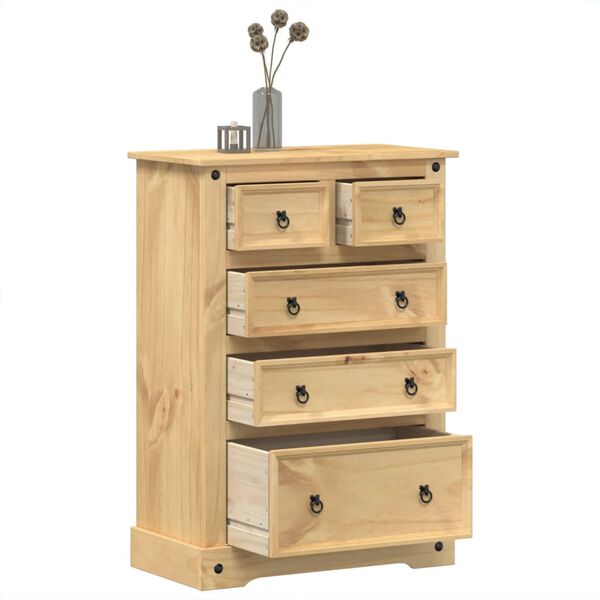 vidaXL Chest Of Drawers Honey Wax