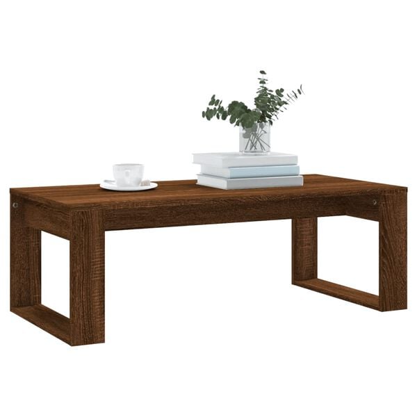 vidaXL Coffee Table Brown Oak Engineered Wood 40.2 x 19.7 x 13.8 in