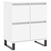 vidaXL Sideboard Set of 2 White Engineered wood Medium Sideboard