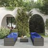 vidaXL Garden Lounge Set Gray, Dark Blue