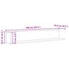 vidaXL Wall Shelf Old wood Engineered wood Medium Wall Shelf