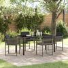 vidaXL Garden Dining Set 5 pcs Gray poly rattan