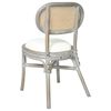 vidaXL Dinner Chair Set of 2 Grey Natural Rattan Standard Ergonomic