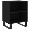 vidaXL Bedside Cabinet Set of 2 Black Engineered wood Medium
