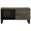 vidaXL Coffee Table Black Solid mango wood with grey finish Medium