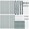 vidaXL Fence Post Other 26 pcs Grey 1.26 x 1.26 x 39.37 in Steel