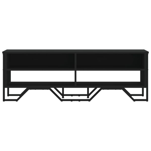 vidaXL TV Cabinet Black Engineered wood, Metal Medium TV Cabinet