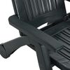 vidaXL Sun Lounger Green Polypropylene Standard Multi-Position Backrest