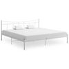 vidaXL Bed Frame White Powder-coated metal Full Durable Rectangular