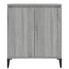 vidaXL Sideboard Grey Sonoma Engineered wood, Metal Medium Sideboard