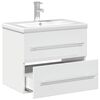 vidaXL Bathroom Sink Cabinet High gloss white Engineered wood, Ceramic