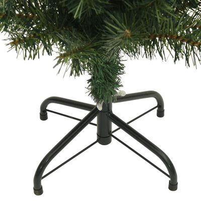 vidaXL Slim Artificial Christmas Tree with Stand Green 6 ft PVC