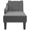 vidaXL Chaise Lounge Dark Grey Fabric (100% polyester), Plywood, Plastic
