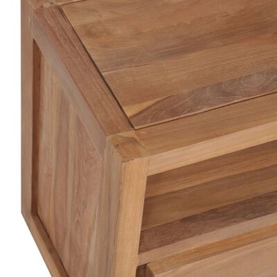vidaXL TV Stand Solid Wood Teak with Natural Finish 47.2"x11.8"x15.7"