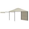 vidaXL Gazebo with Double Extended Roofs 9.8'x9.8'x9' Cream 0.6 oz/ft²