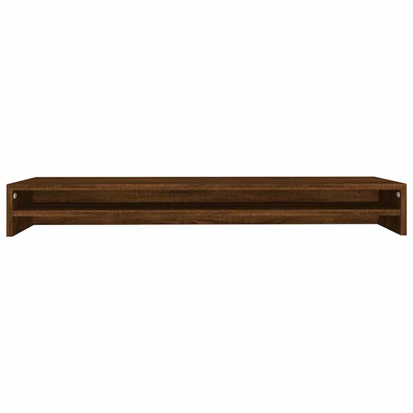 vidaXL Monitor Stand Brown Oak 39.4"x9.4"x5.1" Engineered Wood