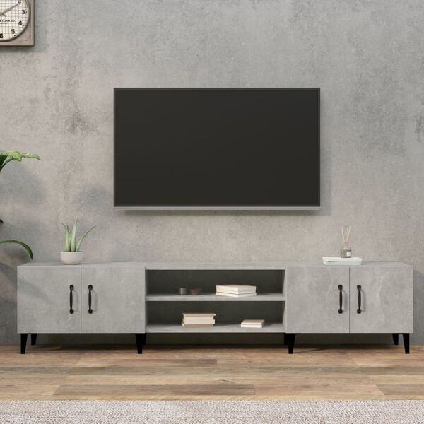 vidaXL TV Cabinet Concrete Grey Engineered wood Large TV Cabinet