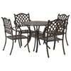 vidaXL Garden Dining Set 5 pcs Bronze 35.4" x 35.4" x 29.5
