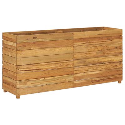 vidaXL Raised Bed 59.1"x15.7"x28.3" Recycled Teak Wood and Steel