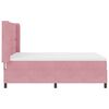 vidaXL Box Spring Bed with Headboard Pink 55.1" x 78.7" Velvet