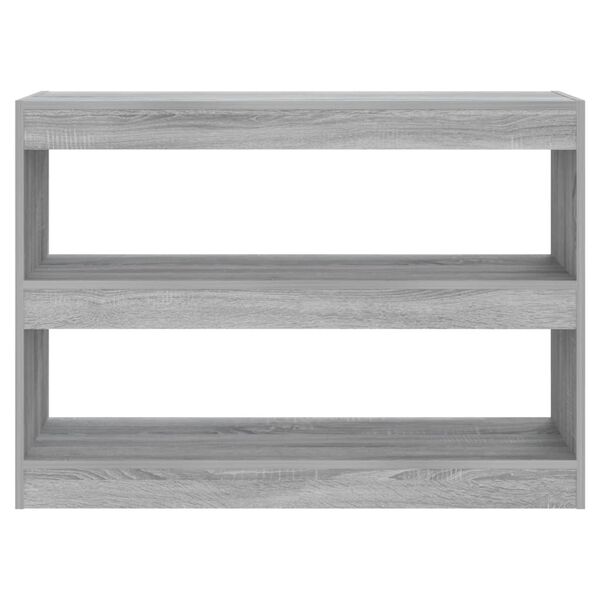 vidaXL Bookcase Grey sonoma Engineered wood 39.4x11.8x28.3 in