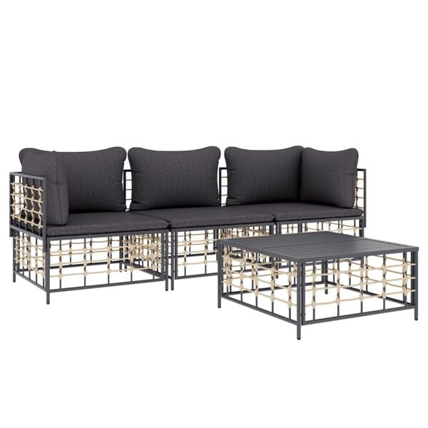 vidaXL Garden Lounge Set Anthracite