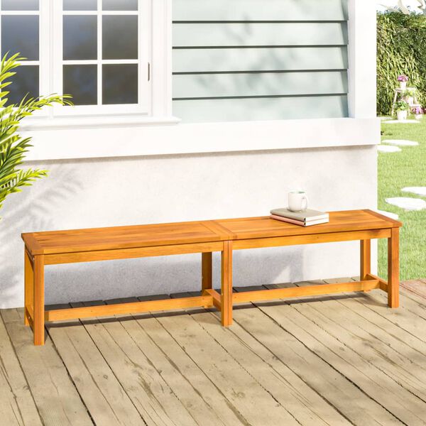 vidaXL Garden Bench Brown Solid Acacia wood 70.9 in x 13.8 in x 17.7 in