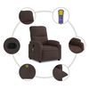 vidaXL Massage Recliner Chair Brown