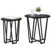 vidaXL Side Table Set 2 pcs Black Oak