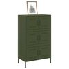vidaXL Highboard Olive Green Steel Large Highboard Rectangular