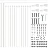 vidaXL Garden Fence White 11.9 x 0.6 m Powder-coated steel