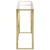 vidaXL Console Table Gold and transparent Stainless steel, tempered glass