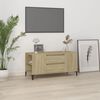 vidaXL TV Cabinet Sonoma Oak Engineered Wood, Metal Medium TV Cabinet