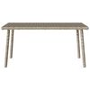 vidaXL Garden Coffee Table Light Grey PE rattan, Powder-coated steel