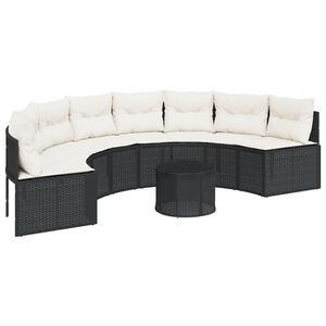 vidaXL Garden Sofa Black