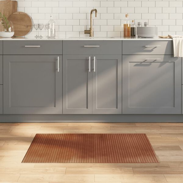 vidaXL Rug Brown Bamboo 23.6 x 39.4 in Bamboo Rug Rectangular Modern