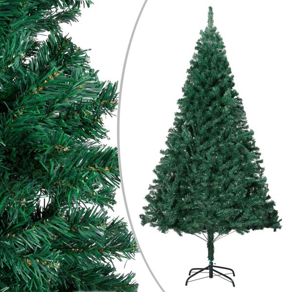 vidaXL Artificial Christmas Tree Green PVC 7.9 ft Adjustable branches